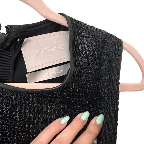 JASON WU Raffia Ruffle Sleeveless Dress Sz‎ 6 - Picture 5 of 6